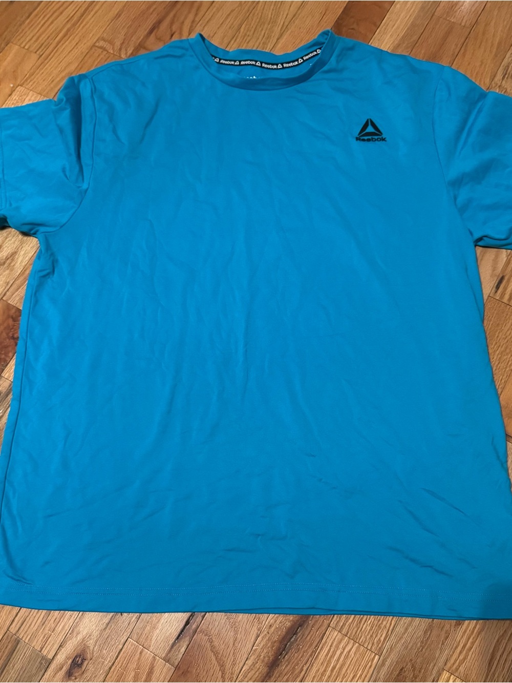 Reebok Men’s Bright Teal Blue Crew Neck Tee